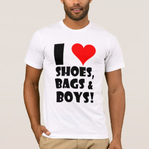 I beschuht Herz Taschen u. Jungen T-Shirt