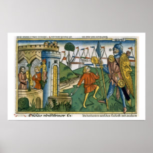 I besiegt Samuel 17 1-58 David Goliath und trifft Poster