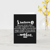 I Bevor E, außer nach C lustigen Grammatiksatz D Karte (Gelbe Blume)