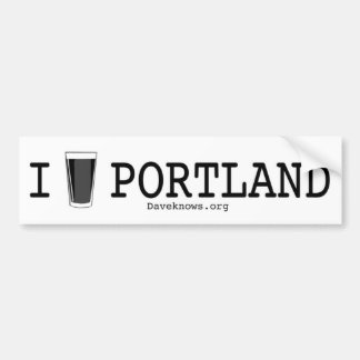 I Bier Portland Autoaufkleber