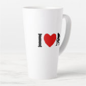 I ❤️ Bigfoot Coffee Tasse - Klassische Cryptid Lov (Rechte Ecke)
