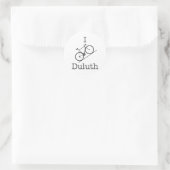 I Bike Duluth Runder Aufkleber (Tasche)