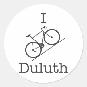 I Bike Duluth Runder Aufkleber