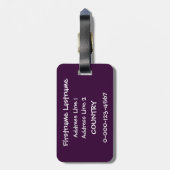 I BIKE individuelle Gepäckmarke Gepäckanhänger (Rückseite vertikal)