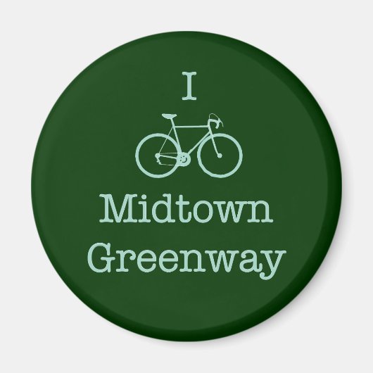 I Bike Midtown Greenway Magnet (Vorne)
