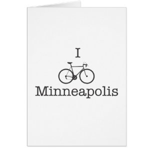 I Bike Minneapolis - Schwarzer Text