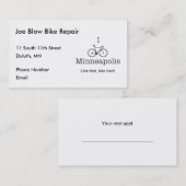 I Bike Minneapolis Terminkarte (Vorne/Hinten)