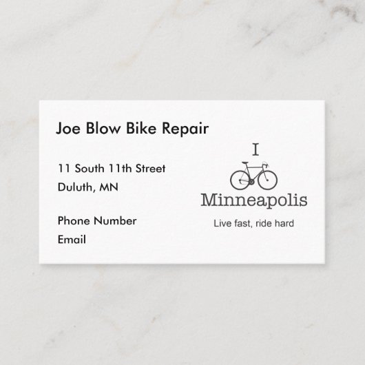 I Bike Minneapolis Terminkarte (Vorderseite)