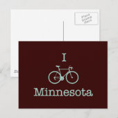 I Bike Minnesota Postkarte (Vorne/Hinten)