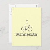 I Bike Minnesota Postkarte (Vorne/Hinten)
