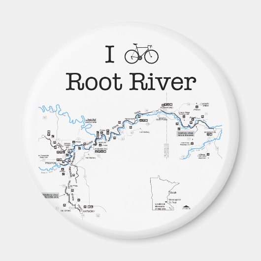 I Bike Root River Magnet (Vorne)