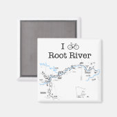 I Bike Root River Magnet (Vorderseite/Rückseite)