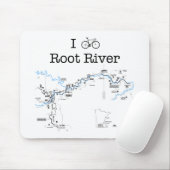 I Bike Root River Mousepad (Mit Mouse)