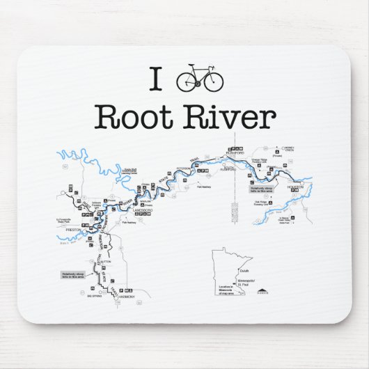 I Bike Root River Mousepad (Vorne)