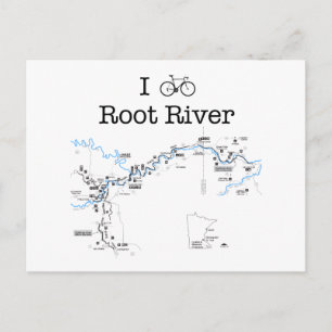 I Bike Root River Postkarte