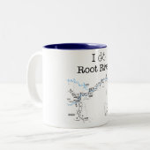 I Bike Root River Zweifarbige Tasse (Vorderseite Links)