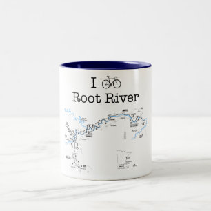 I Bike Root River Zweifarbige Tasse