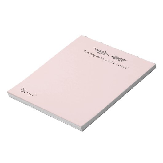 "I Bin genug" Affirmation Notepad für Mamas Notizblock (Rotiert)