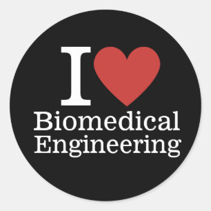 I ❤️ Biomedizinische Technik für Studenten/Fakultä Runder Aufkleber