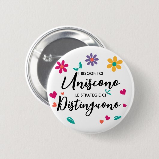 "I bisogni ci uniscono" Button (Vorne & Hinten)
