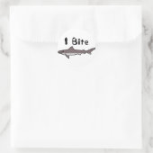 I Bite - Shark Runder Aufkleber (Tasche)