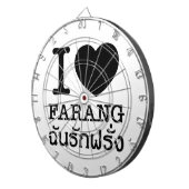I Black Heart (Liebe) Farang Dartscheibe (Vorderseite rechts)