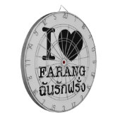 I Black Heart (Liebe) Farang Dartscheibe (Vorderseite Links)