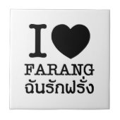 I Black Heart (Liebe) Farang Fliese (Vorderseite)
