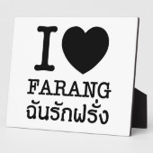 I Black Heart (Liebe) Farang Fotoplatte (Seite)