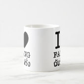I Black Heart (Liebe) Farang Kaffeetasse (Mittel)