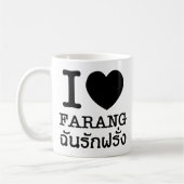 I Black Heart (Liebe) Farang Kaffeetasse (Links)