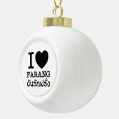 I Black Heart (Liebe) Farang Keramik Kugel-Ornament (Rechts)