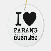 I Black Heart (Liebe) Farang Keramik Ornament (Links)