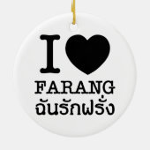 I Black Heart (Liebe) Farang Keramik Ornament (Hinten)