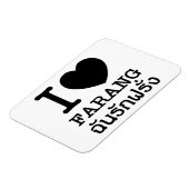 I Black Heart (Liebe) Farang Magnet (Linke Seite)