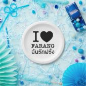I Black Heart (Liebe) Farang Pappteller (Party)