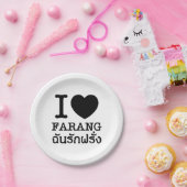 I Black Heart (Liebe) Farang Pappteller (Party)