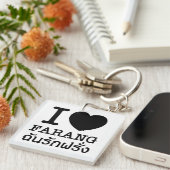 I Black Heart (Liebe) Farang Schlüsselanhänger (Vorderseite rechts)