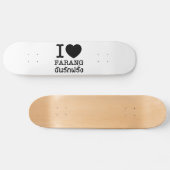 I Black Heart (Liebe) Farang Skateboard (Horizontal)
