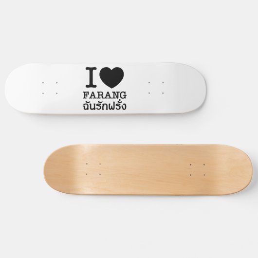 I Black Heart (Liebe) Farang Skateboard (Horizontal)