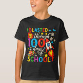 I Blasted Through 100 Days Of School Celebration  T-Shirt (Vorderseite)