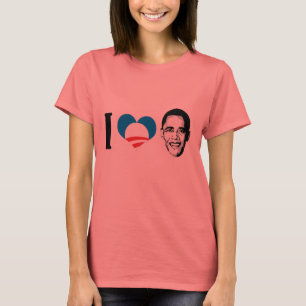 I blaues schlichtes LiebeObama T-Shirt