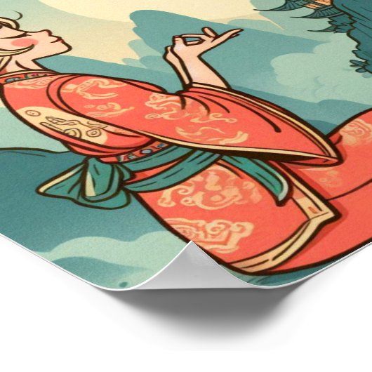 "I Bleibe Calm" Affirmation Poster (Ecke)