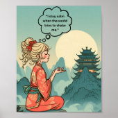 "I Bleibe Calm" Affirmation Poster (Vorne)