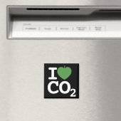 I Bleiche CO2 - I Liebe Kohlendioxid schwarzer Küh Magnet (In Situ (Geschirrspüler))