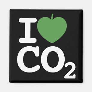 I Bleiche CO2 - I Liebe Kohlendioxid schwarzer Küh Magnet