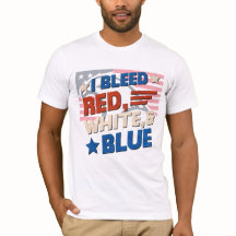 I Blered, White & Blue - Patriotic USA T-Shirt