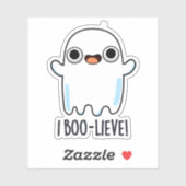 I Boo-lieve Funny Positive Ghost Pun Aufkleber (Blatt)