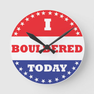 I Bouldered Today Runde Wanduhr