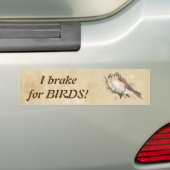 I brake for Birds - Birding Kestrel Watercolor Autoaufkleber (Auf Auto)